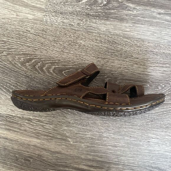 Born Brown Leather Sandals Adjustable straps Cushioned 8M/W Comfortable Casual - Picture 11 of 11